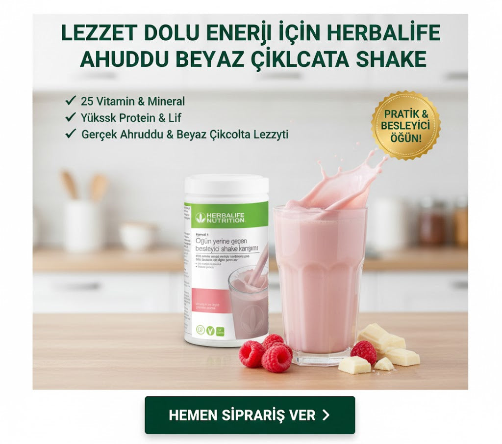 Herbalife Formül 1 Öğün Yerine Geçen Besleyici Shake Karışımı Ahududu Ve Beyaz Çikolatalı Aromalı 500 Gr