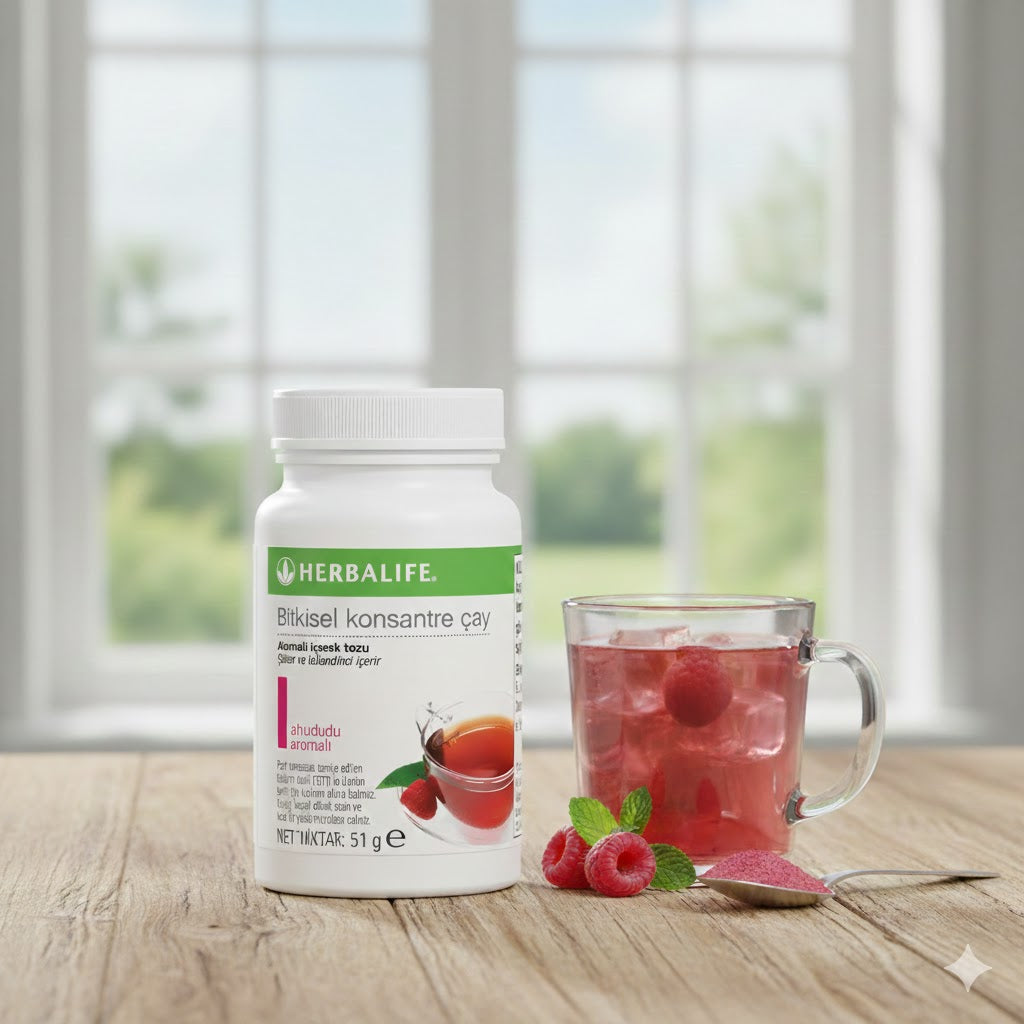 Herbalife Bitkisel Konsantre Ahududu Çay 51g - Enerji İçeceği