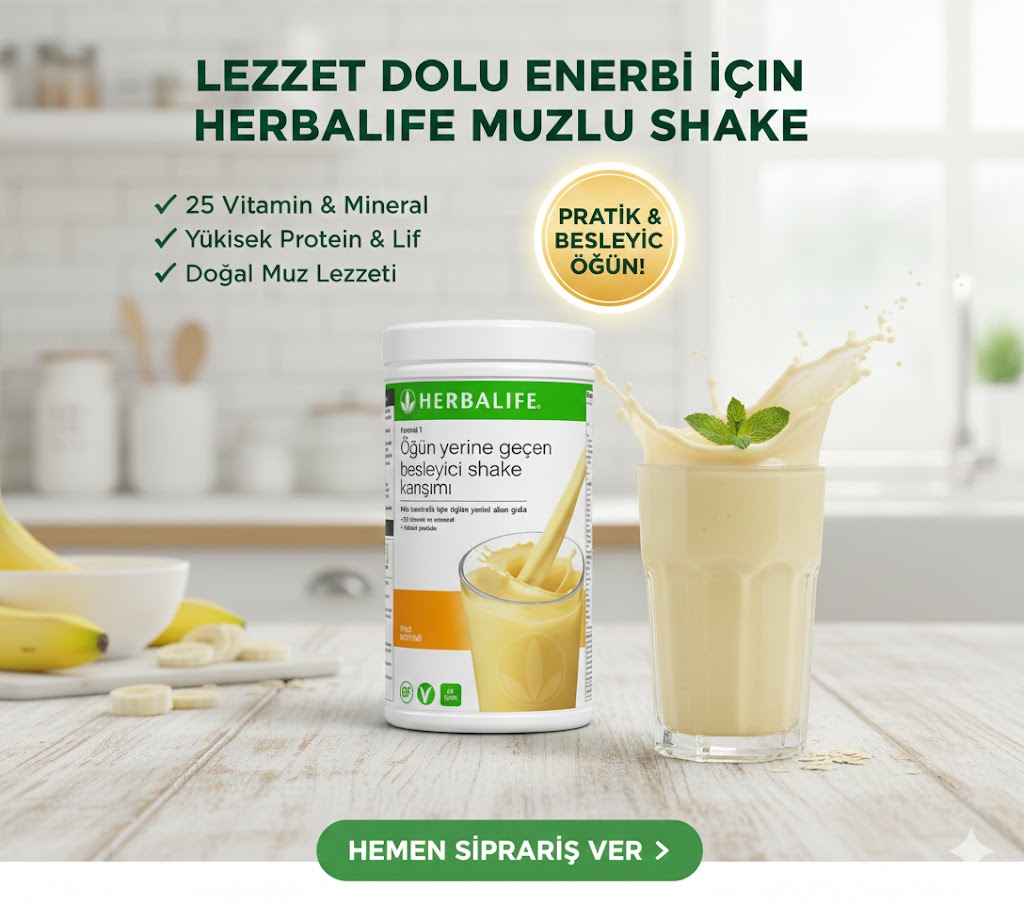 Herbalife Formül 1 Öğün Yerine Geçen Besleyici Shake Karışımı Muz Aromalı 500 Gr