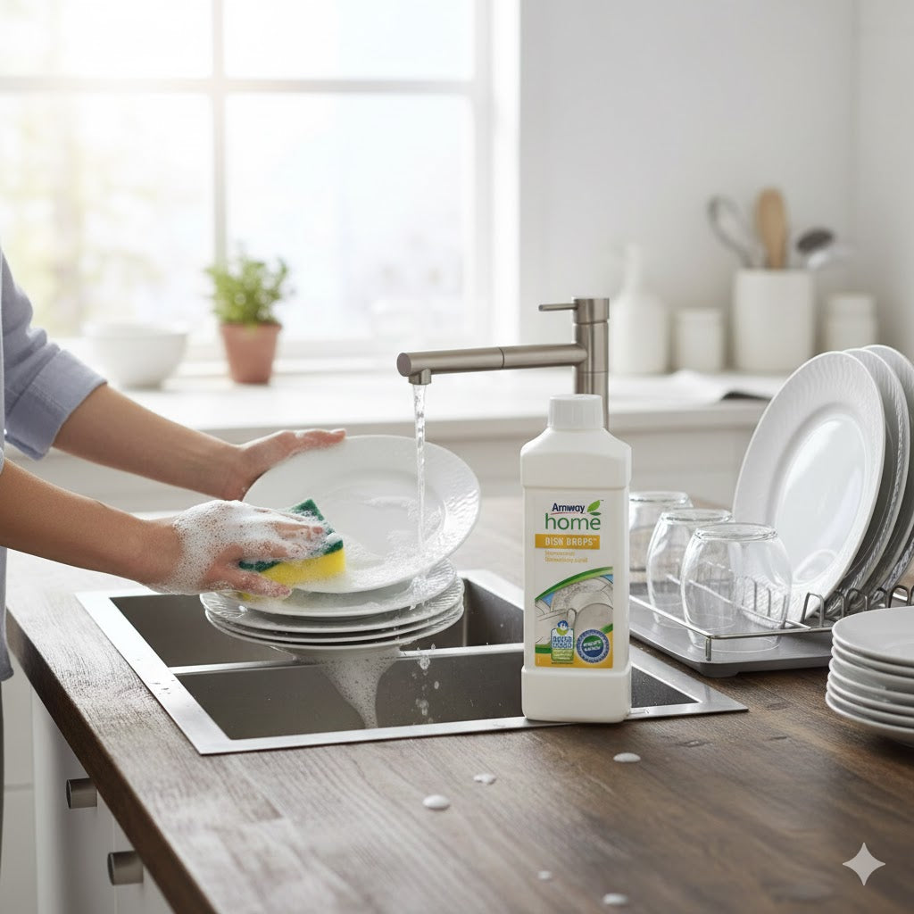 Amway Dish Drops Konsantre Bulaşık Deterjanı 1L - Güçlü Yağ Çözücü