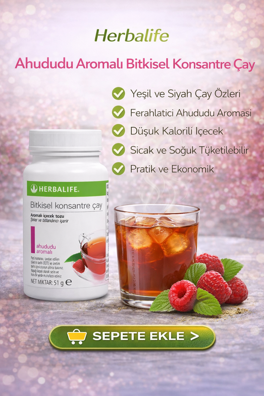 Herbalife Bitkisel Konsantre Ahududu Çay 51g - Enerji İçeceği