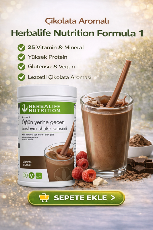 Herbalife Formül 1 Öğün Yerine Geçen Besleyici Shake Karışımı Çikolata Aromalı 500 Gr
