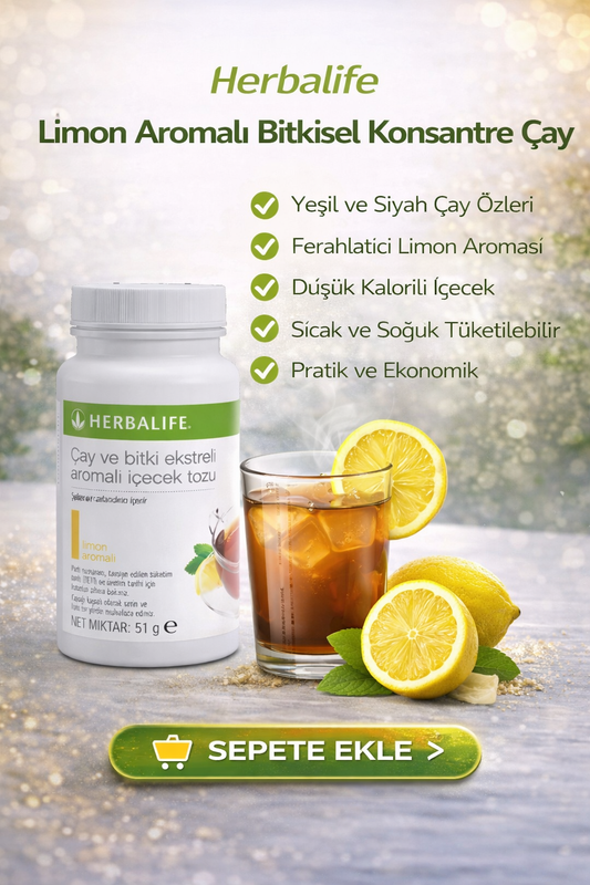 Herbalife Bitkisel Konsantre Limonlu Çay 51g - Enerji İçeceği