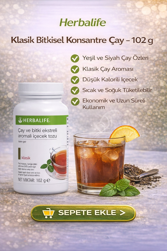Herbalife Bitkisel Konsantre Klasik Çay 102g - Enerji İçeceği