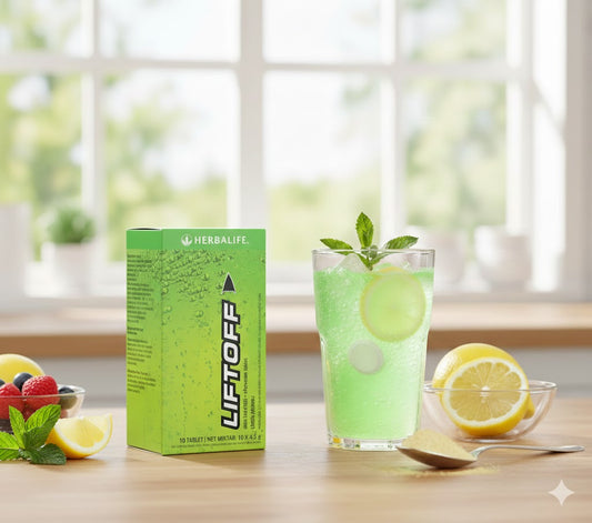 Herbalife Liftoff Limon Aromalı Enerji Tableti 10 Adet